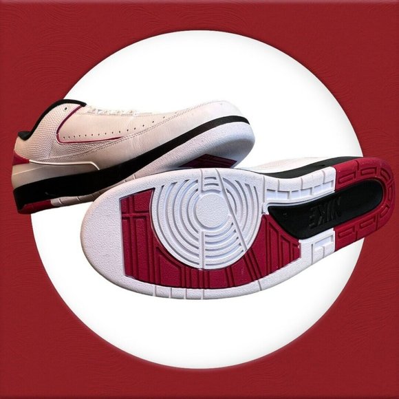 New Nike Air Jordan 2 Retro Low Chicago 2016 Sz 18 Red White Black OG 832819-101 - Picture 9 of 15